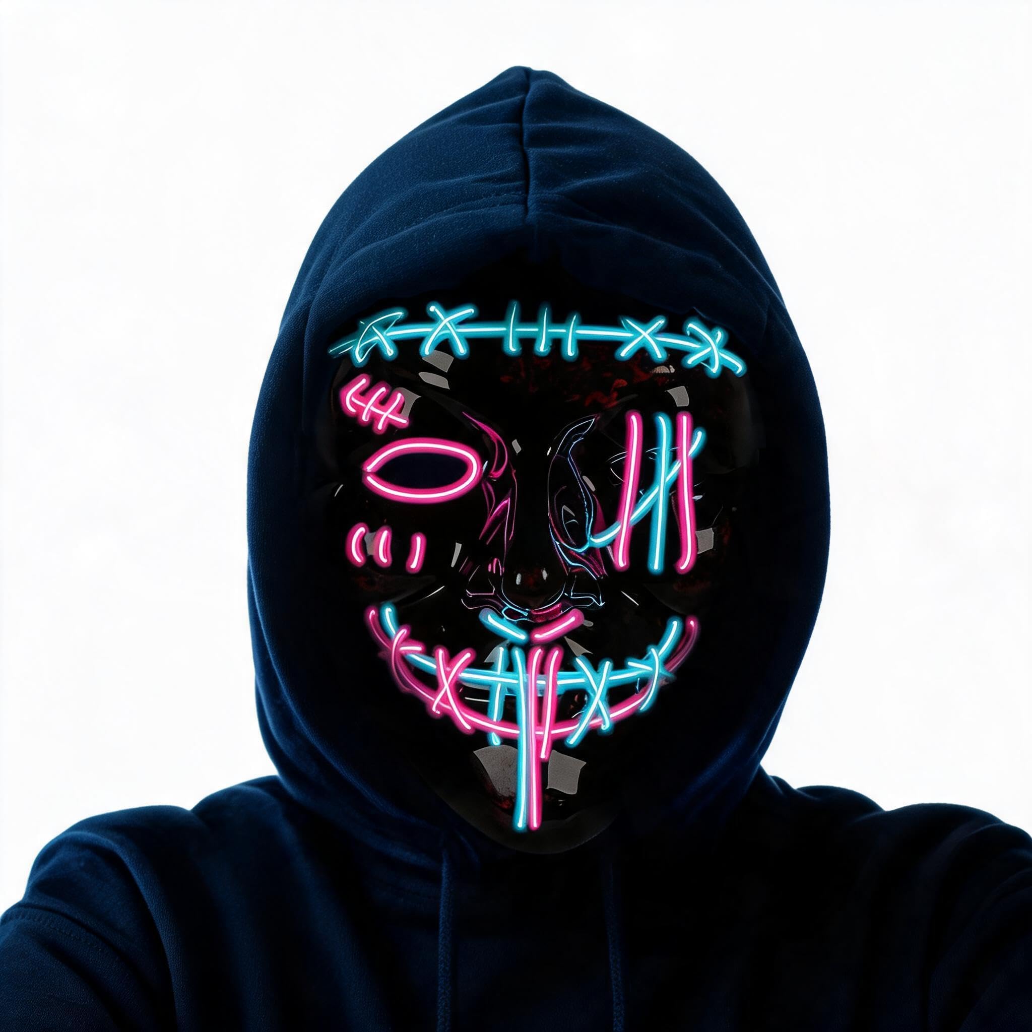 Led Purge Mask Halloween - Pacote com 3 máscaras de Halloween