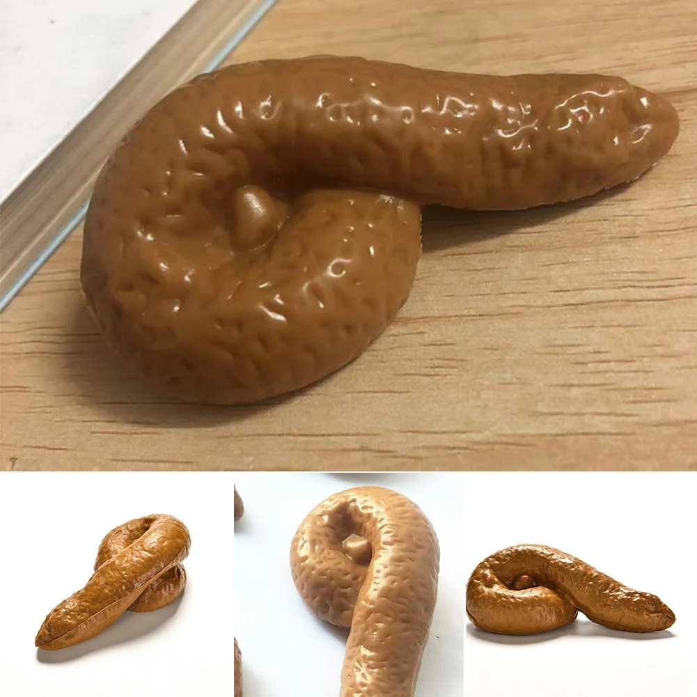 Fake Poop Gag Gift - 3 pçs realista macio falso cão