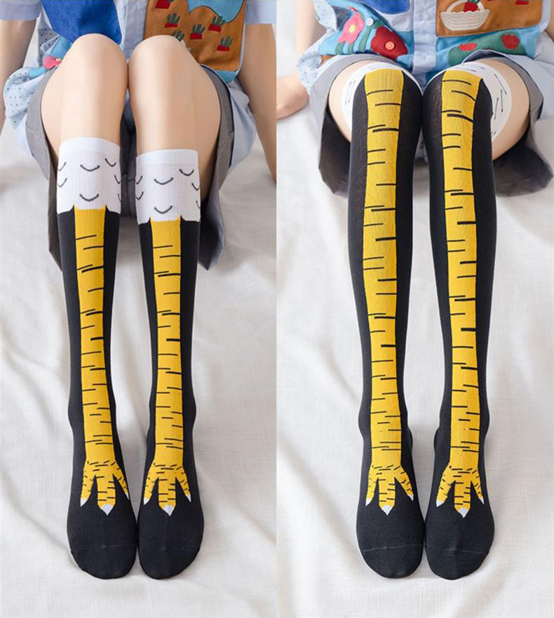 Funny Chicken Leg Socks - 1/2 paris masculino engraçado 3d meias