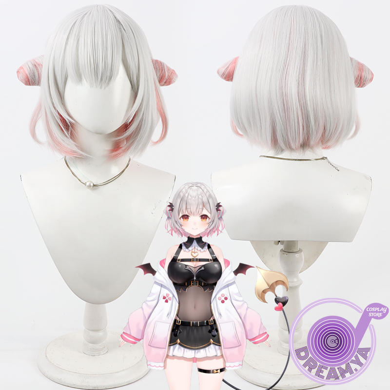 Anime Cosplay Wig Heat Resistant - Suou patra peruca cosplay vtuber cinza