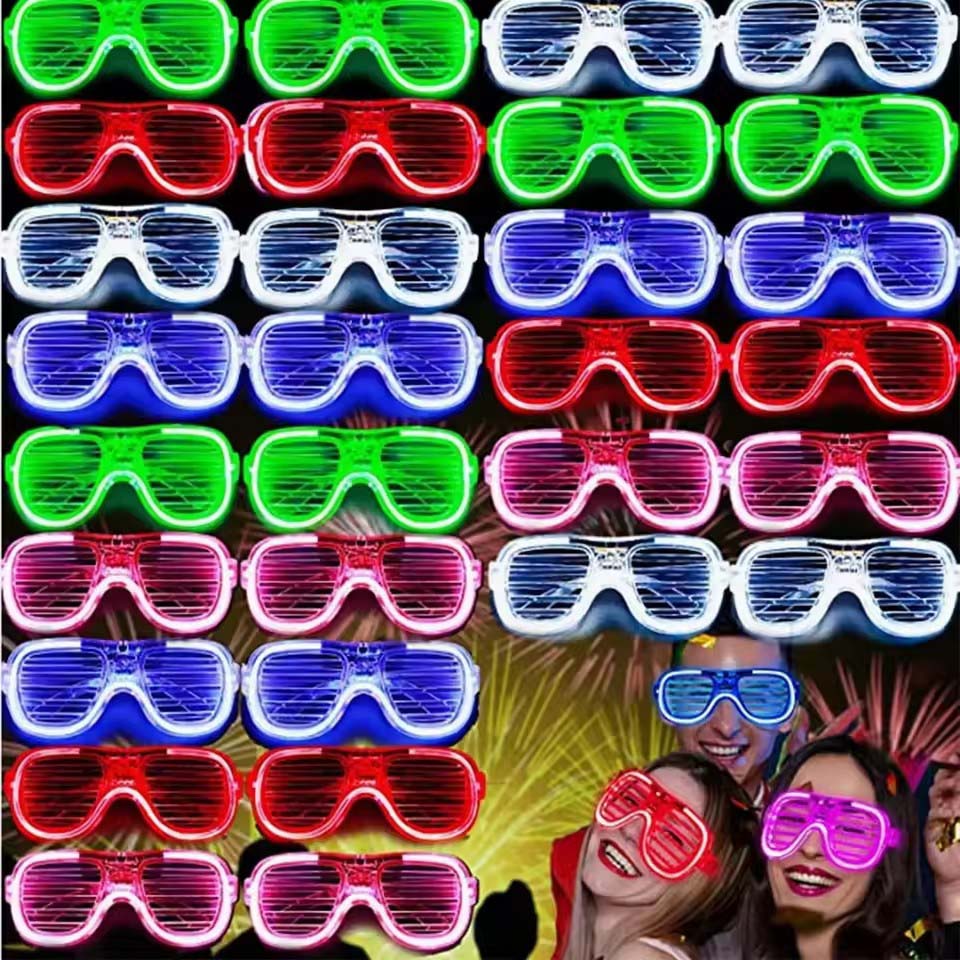 Glow In The Dark Party Glasses - Óculos de LED que brilham no