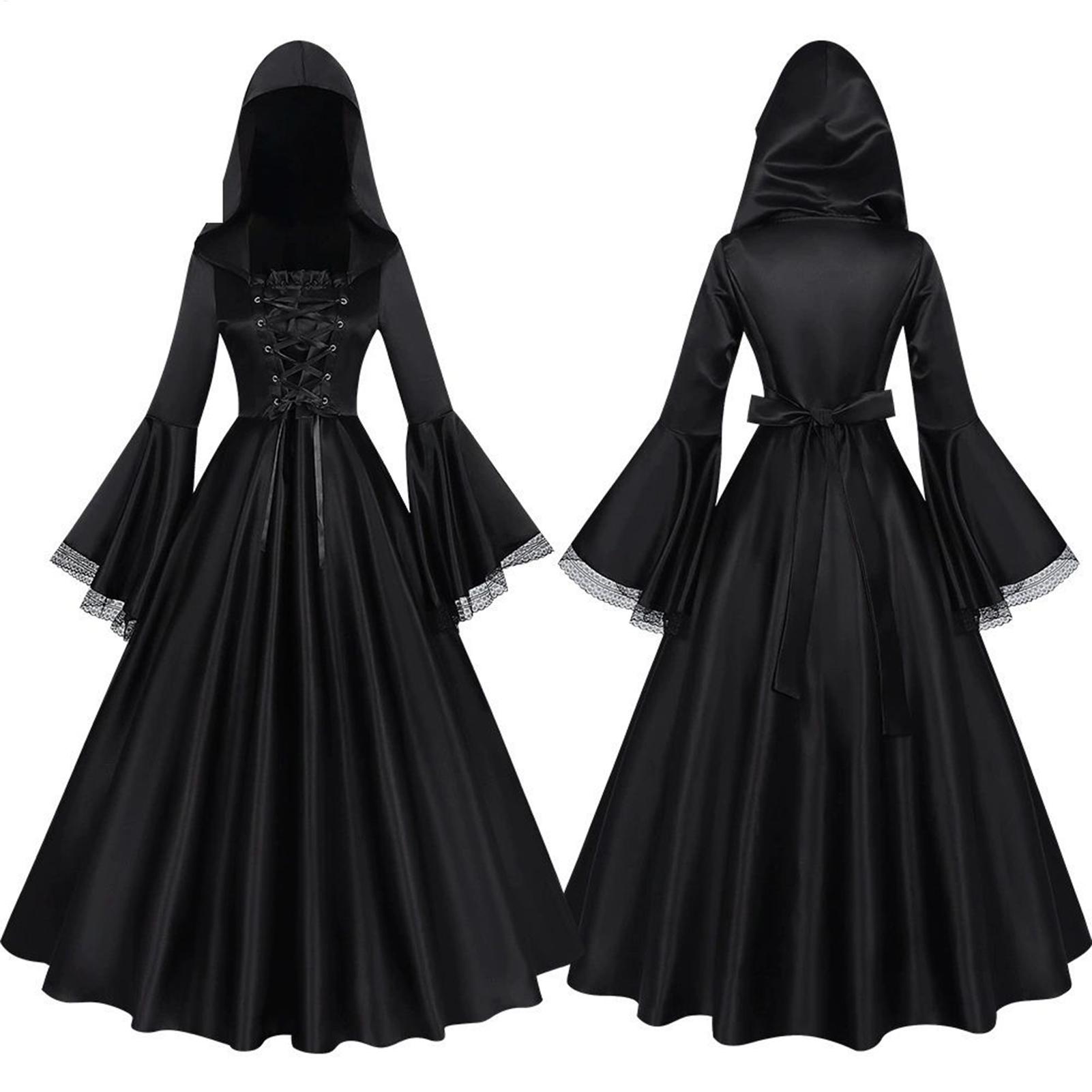 Medieval Renaissance Dress Women - Fantasia de Bruxa de Halloween, Vestido