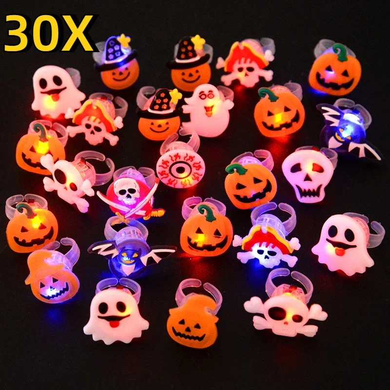 Glow In The Dark Party Glasses - Anéis luminosos de Halloween para crianças,