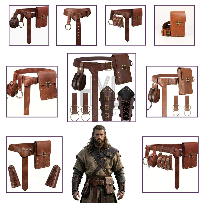 Costumes - Conjunto de acessórios medievais vikings, adereços