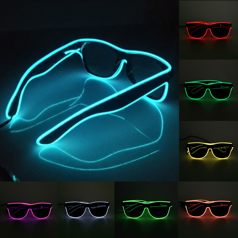 Glow In The Dark Party Glasses - Novos óculos led luzes rave festas