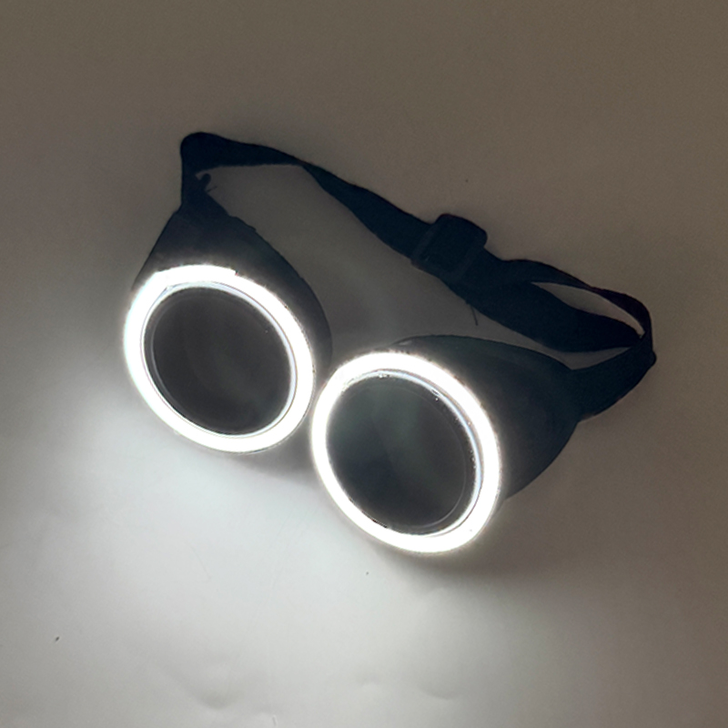 Glow In The Dark Party Glasses - Óculos luminosos LED redondos com lentes