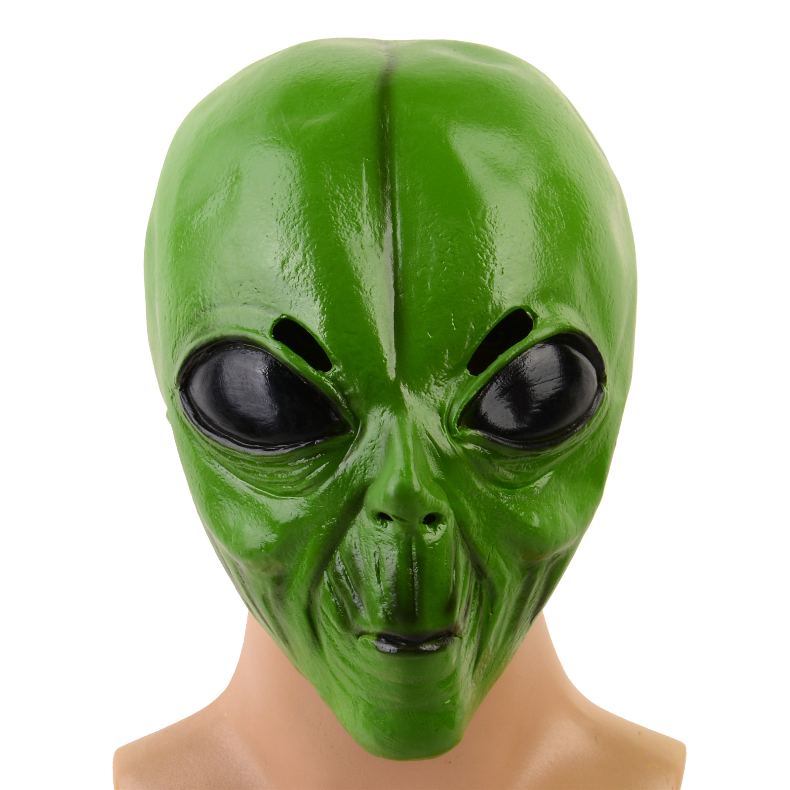 Latex Alien Mask Realistic - Máscara de Cabeça de Alienígena Verde