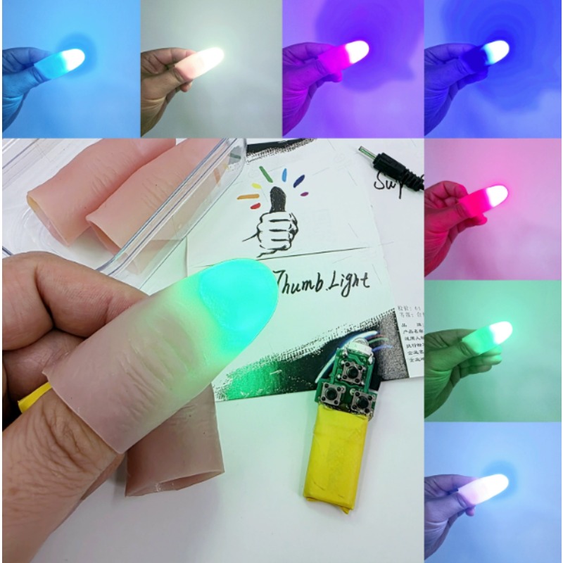 Thumb Tip Magic Trick Set - Conjunto de par de luz de