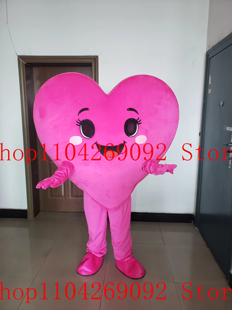 Costumes - Adorável Fantasia de Mascote Coração Rosa,