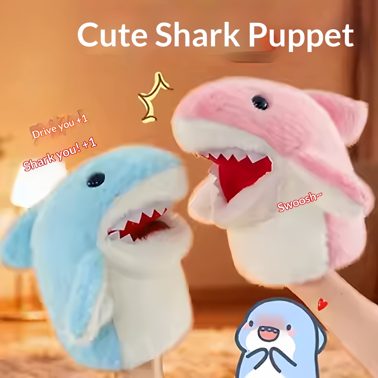 Prank Toys - Fantoches de Tubarão de Pelúcia, Brinquedo