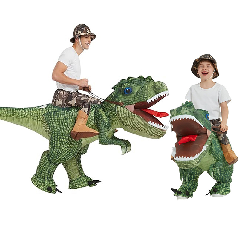 Inflatable Dinosaur Costume Adult - Último Lançamento: Fantasia Inflável de Tiranossauro