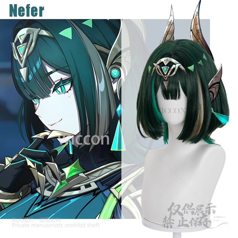 Anime Cosplay Wig Heat Resistant - Anime jogo genshin impacto novo nefer