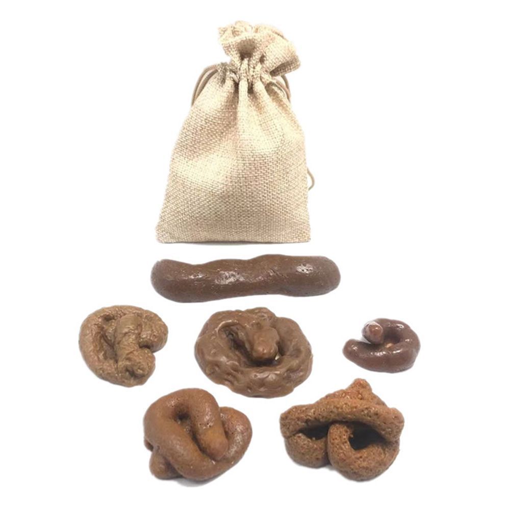 Fake Poop Gag Gift - Conjunto de 6 Peças de Cocô